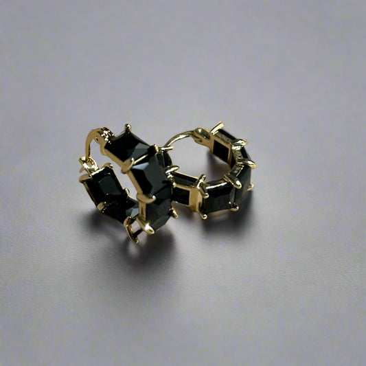 black stone earrings