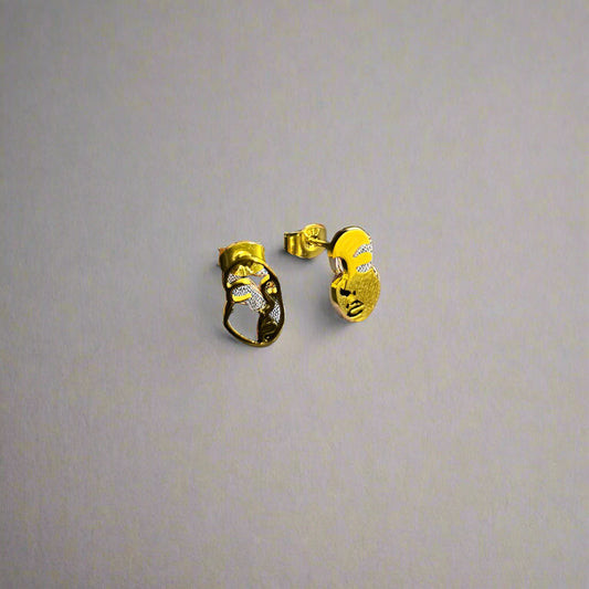 Face of Gold earrings