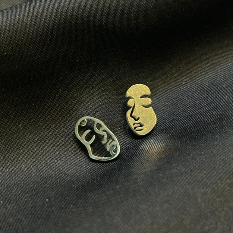 Face of Gold earrings